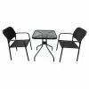 Style Selection Bistro Patio Set - Steel and Resin - Black - 3 Pieces