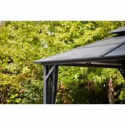 Style Selections Vented Roof Gazebo - 10-ft x 12-ft - Galvanized Steel - Grey -STYLE SELECTIONS Online Shop 72255182c L