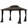 Style Selections 10-ft x 12-ft Brown Gazebo -STYLE SELECTIONS Online Shop 72255186 L